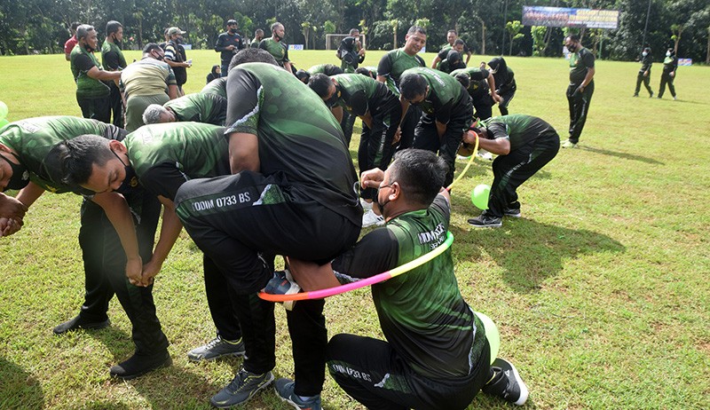 Serunya Outbond Personel Kodim 0733 Kota Semarang di Markas Arhanud 15 DBY - Bagian 2