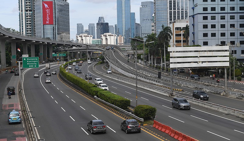 Penampakan Jalanan Ibu Kota Lengang saat Libur Tahun Baru 2022 - Bagian 2