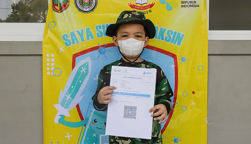 Antusiasme Anak-Anak TK Disuntik Vaksin Covid-19 - Bagian 4