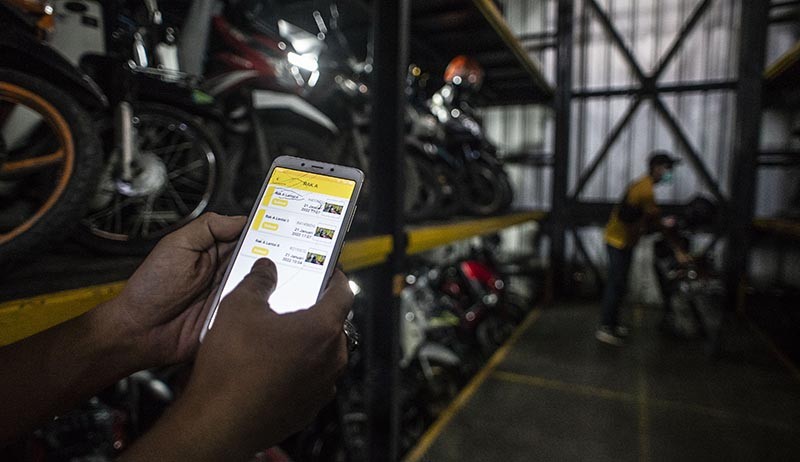 Penampakan Parkir Vertikal Khusus Motor di Jakarta - Bagian 3