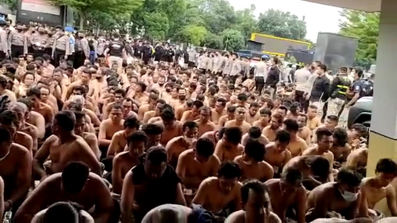 725 Anggota Ormas Anarkistis di Polda Jabar Diringkus, 25 Residivis