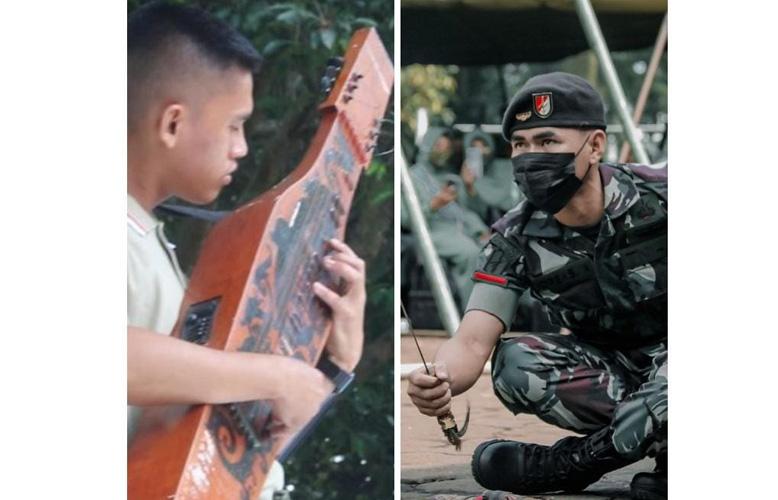 Keren, Begini Aksi Prajurit Banteng Raiders Main Musik dan Tari Perang Suku Dayak