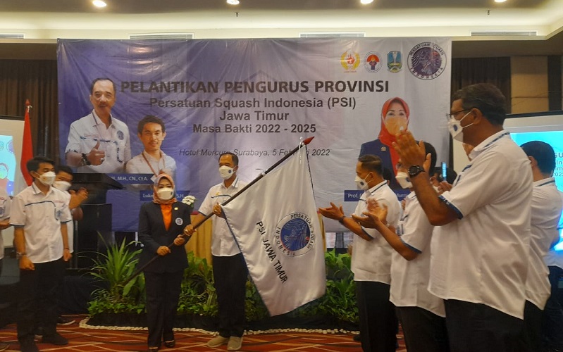 Pelantikan Pengurus Squash Jatim, La Nyalla: Kenalkan Ini Olahraga Murah dan Mudah 