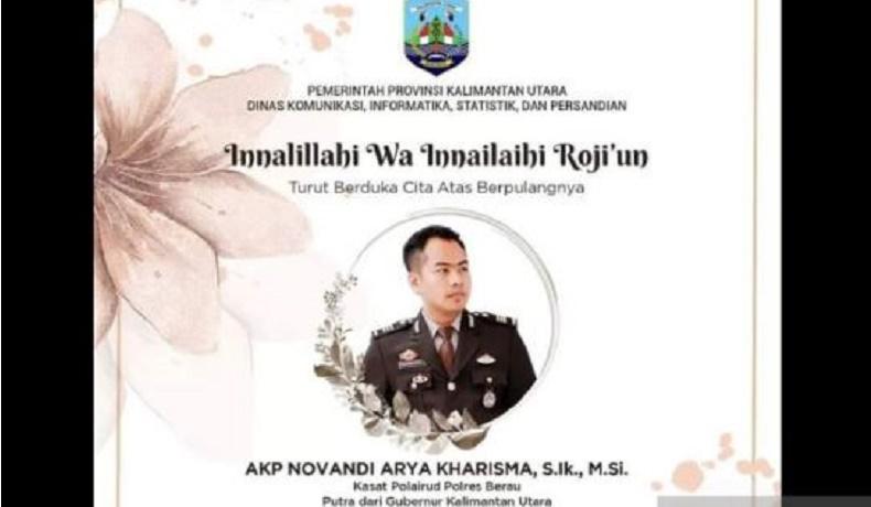 Kabar Duka, Perwira Polisi Sekaligus Putra Gubernur Kaltara Meninggal Kecelakaan