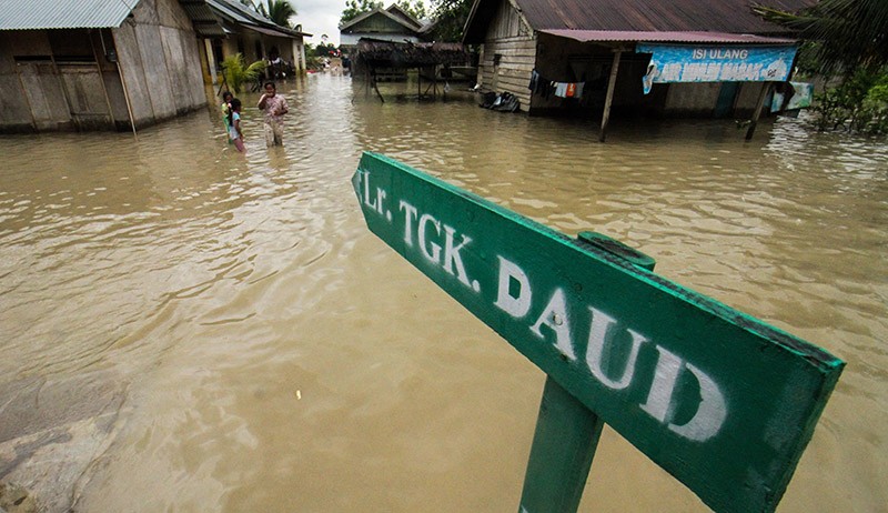 5 Kecamatan di Aceh Utara Terendam Banjir, Ribuan Orang Mengungsi - Bagian 1