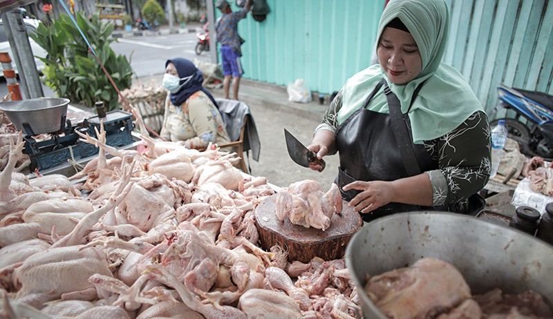 Awal Pekan, Harga Daging Ayam di Pasar Sindangkasih Majalengka Rp44.000