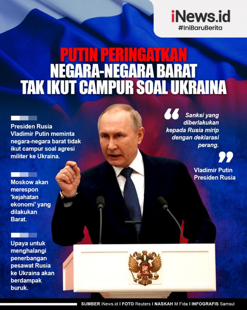 Infografis Peringatan Keras Valdimir Putin ke Barat soal Ukraina