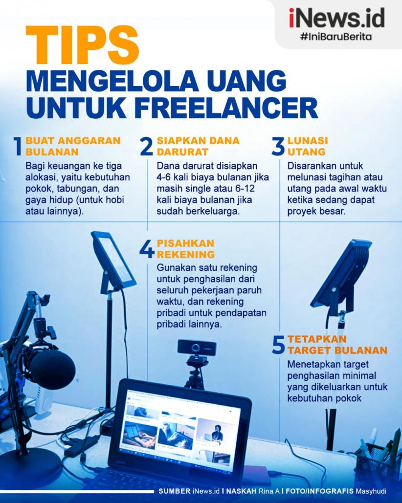 Infografis Tips Mengelola Uang untuk Freelancer