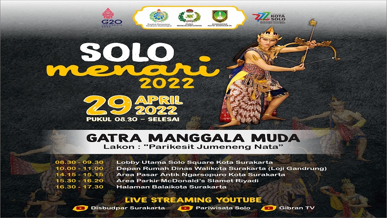 Solo Menari Tahun 2022 Digelar Secara hybrid, Catat Tanggal dan Lokasinya 