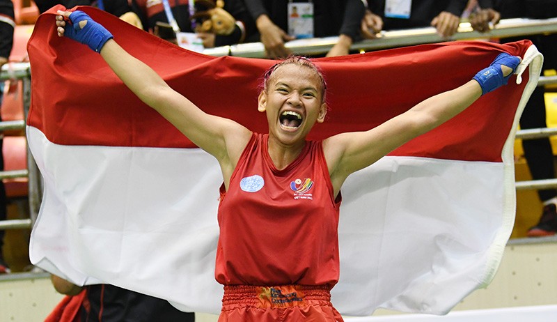 Potret Atlet Kickboxing Putri Indonesia Sumbang Medali Emas SEA Games 2021 - Bagian 1