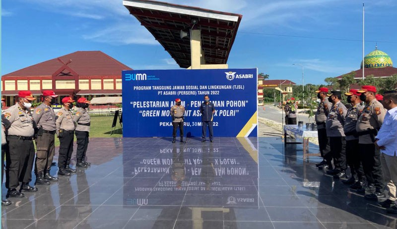 Dukung Pelestarian Alam, ASABRI Kolaborasi dengan Polda Riau Tanam Pohon - Bagian 3