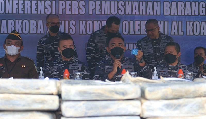 TNI AL Musnahkan 179 Kilogram Kokain Senilai Rp1,25 Triliun - Bagian 2