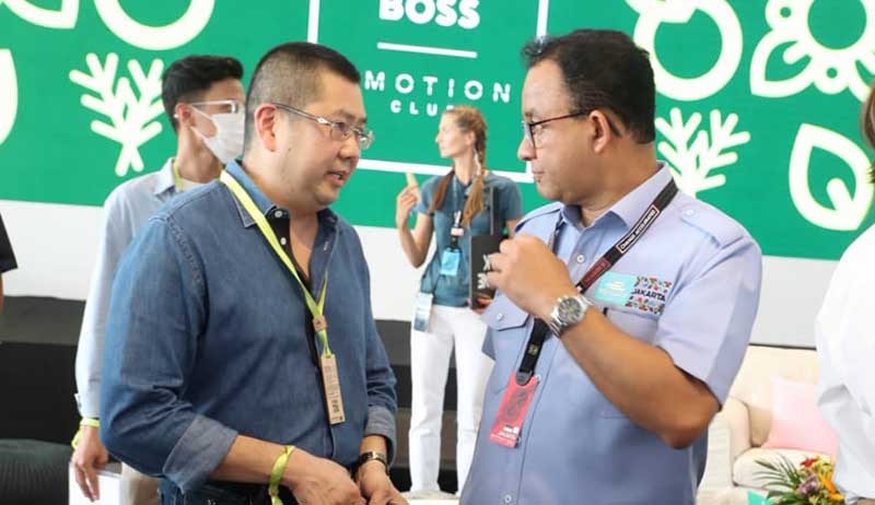 Momen Hary Tanoesoedibjo dan Anies Baswedan Nonton Formula E - Bagian 1