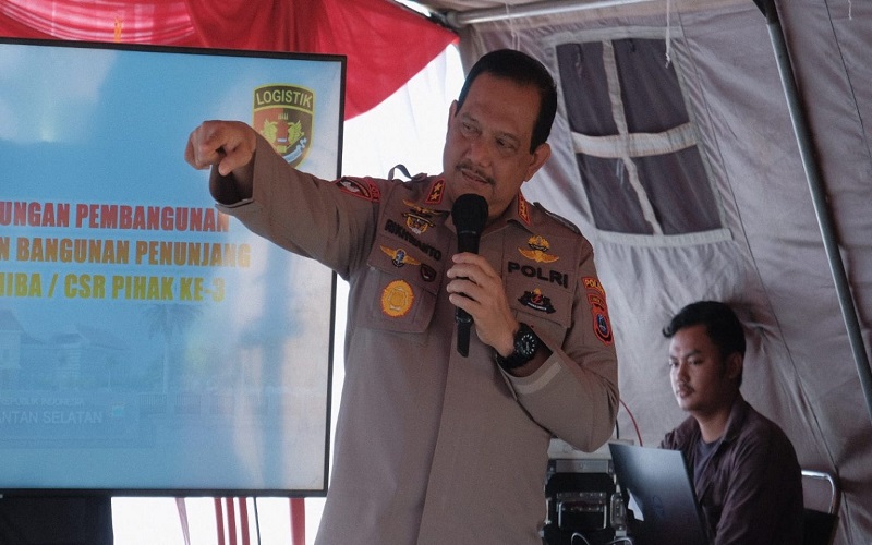 Cek Pembangunan Mako Baru, Kapolda Kalsel Optimistis Akhir Tahun Selesai