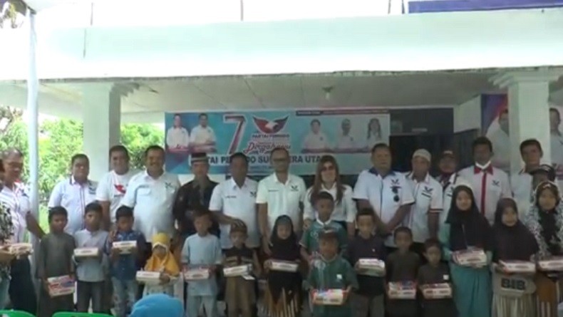 Peringati HUT ke-7, Perindo Deli Serdang Bagikan Santunan kepada Anak Yatim