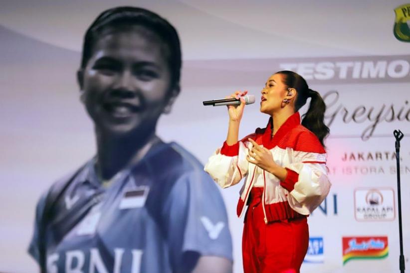 Tampil Sporty, Raisa Meriahkan Testimonial Day Greysia Polii - Bagian 4