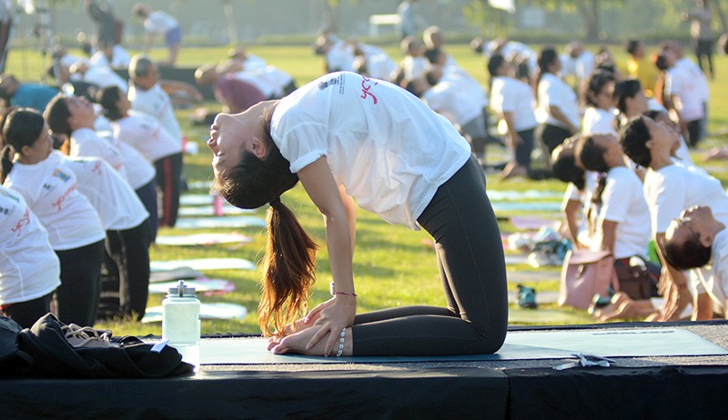 Ratusan Peserta dari Berbagai Negara Peringati Hari Yoga Internasional di Bali - Bagian 1
