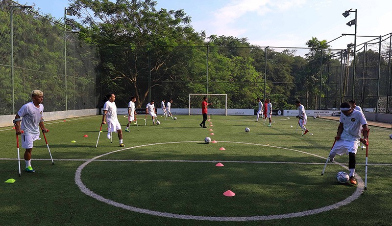 Potret Pemain Timnas Amputasi Indonesia Latihan Jelang Piala Dunia - Bagian 4