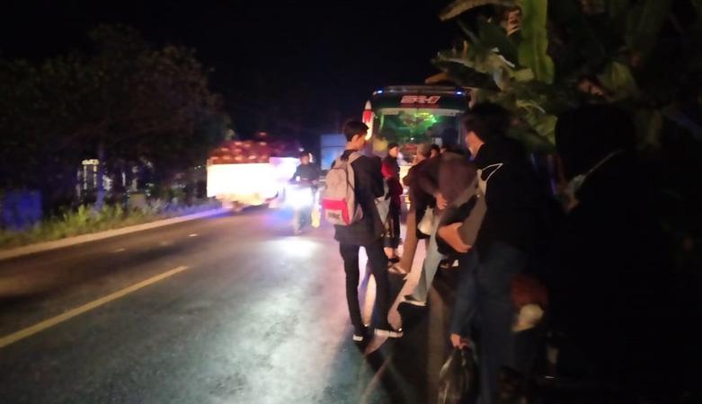 Bus Tujuan Medan-Bengkulu Nyaris Terbakar di Labusel, Penumpang Panik Selamatkan Diri