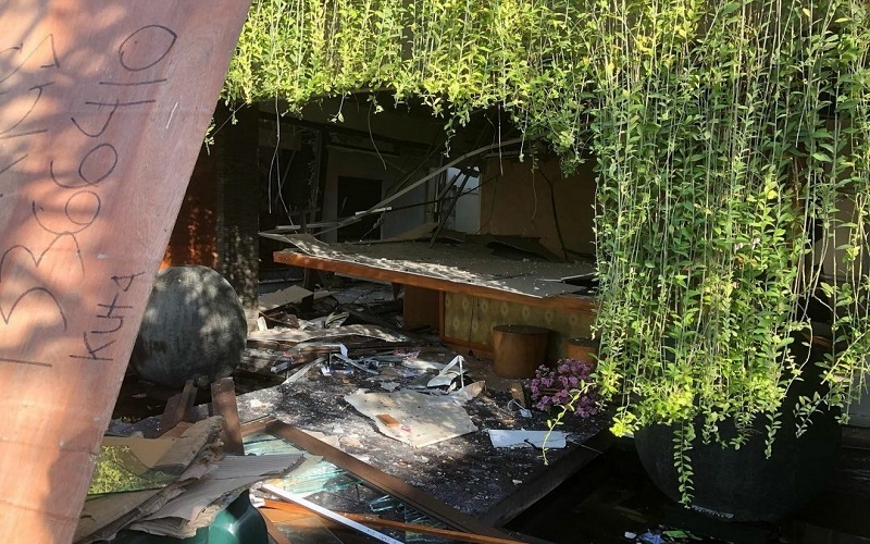 Dapur Restoran Vila di Kuta Utara Bali Hancur akibat Ledakan Elpiji
