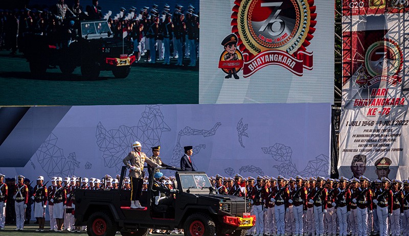 Presiden Jokowi Hadiri HUT ke-76 Bhayangkara di Kampus Akpol Semarang - Bagian 1