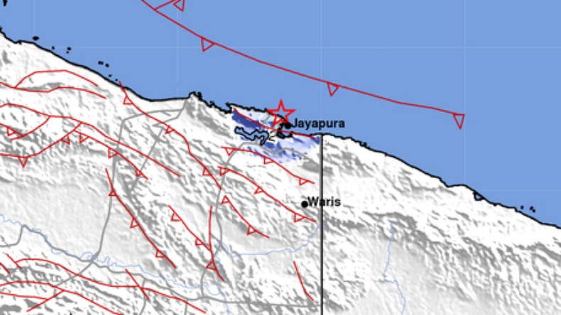 Gempa Terkini 4 Kali Guncang Kota Jayapura, Pusat Getaran di Laut