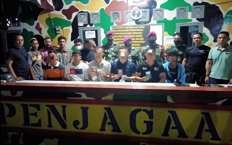 Marinir TNI AL Tangkap 6 Intelijen Asing, Pos Militer dan Patok Perbatasan Difoto