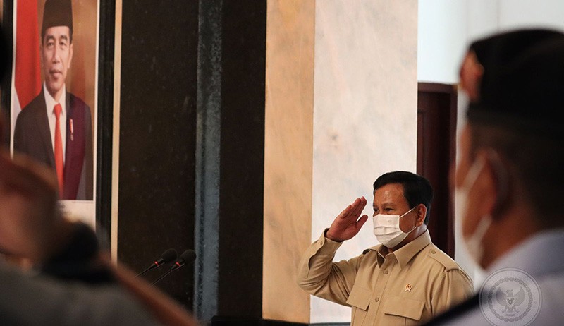 Prabowo Terima Laporan Kenaikan Pangkat Pati di Kemhan - Bagian 1