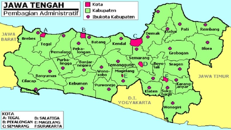 Jumlah Kabupaten di Jawa Tengah, Nomor 7 Luasnya Tiga Kali Wilayah Singapura