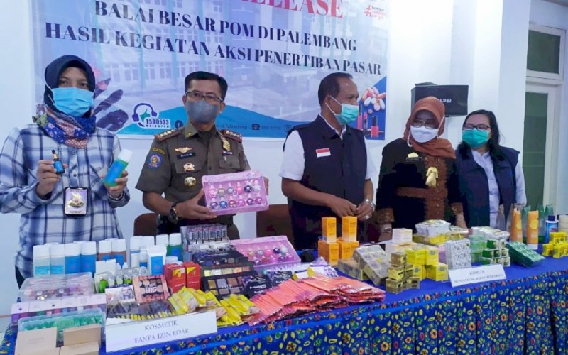 BPOM Sita 7.536 Produk Kosmetik Berbahaya dari 4 Daerah di Sumsel