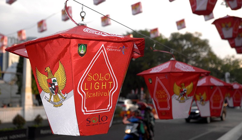 Solo Light Festival, 600 Lampion Dipasang Meriahkan HUT ke-77 RI - Bagian 1
