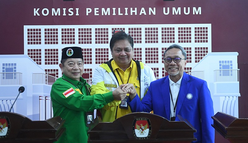 Kompak, 3 Partai Koalisi Indonesia Bersatu Daftar ke KPU - Bagian 1