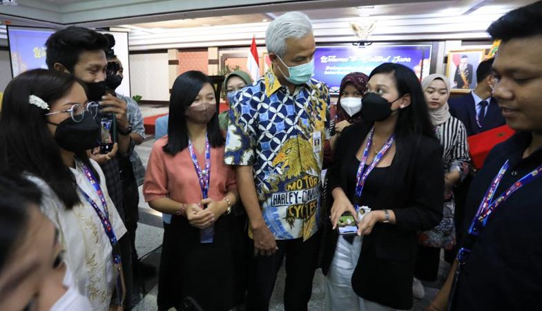 Pemuda Lintas Agama ASEAN Temui Ganjar Pranowo, Belajar Moderasi Beragama