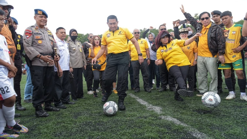 76 Tim Berlaga di Turnamen Sepak Bola Usia Dini KBPP Polri Cup 2022