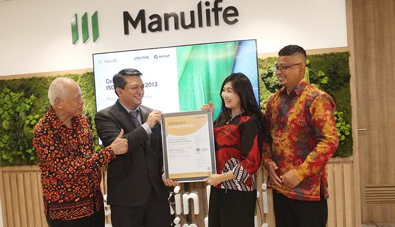Terapkan Sistem Manajemen Keamanan Informasi, Manulife Dapat Sertifikat ISO 27001:2013 - Bagian 1