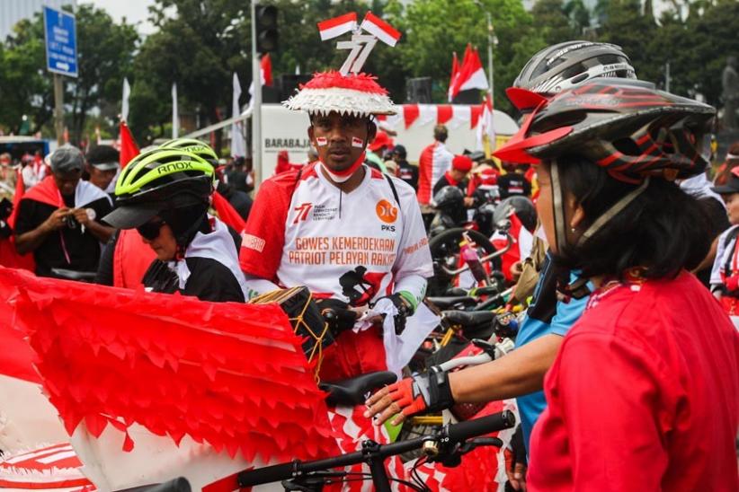 Potret Parade Rakyat Merah Putih Rayakan HUT ke-77 RI - Bagian 4