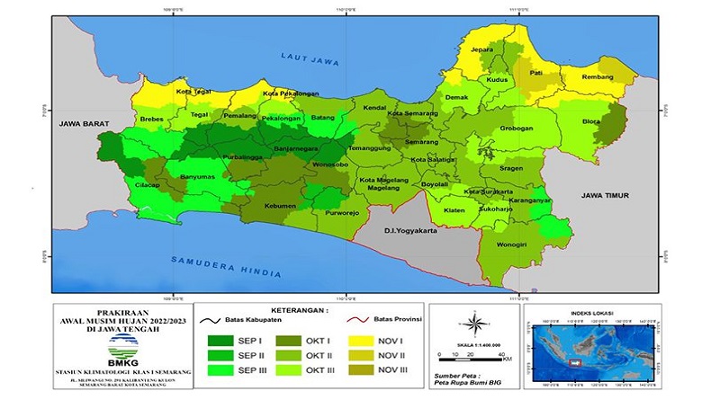 Musim Hujan Datang, BMKG Imbau Warga Jateng Waspada Bencana hidrometeorologi