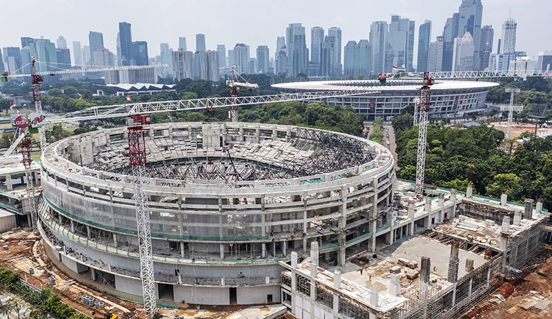 Penampakan Proyek Rp639,1 Miliar Indoor Multifunction Stadium di Samping Stadion GBK - Bagian 1
