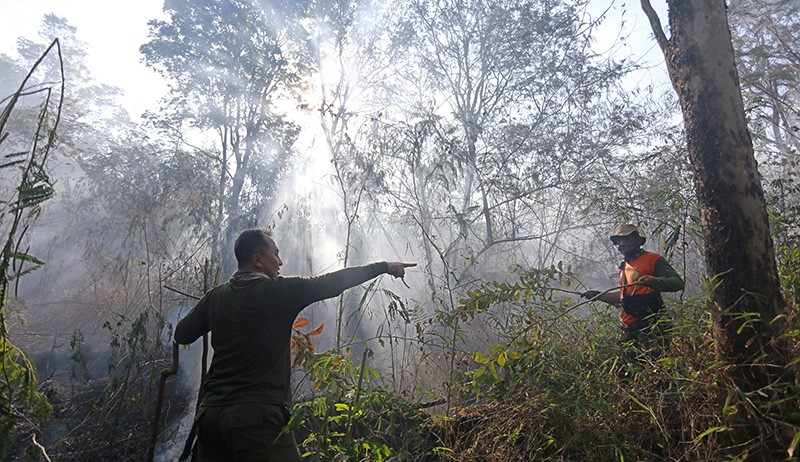 Puluhan Personel Gabungan Berjibaku Padamkan Karhutla Lereng Gunung Ceremai - Bagian 2