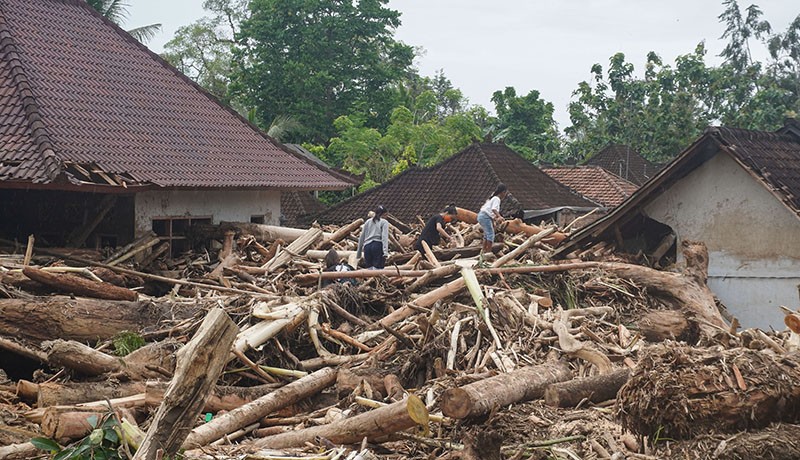 Dampak Banjir Bandang di Bali, Material Kayu Berserakan Penuhi Jalanan - Bagian 1