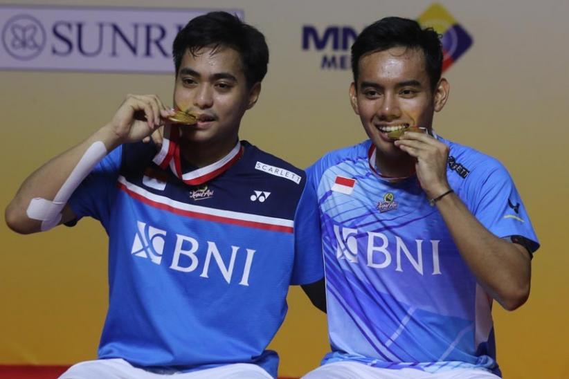 Ganda Putra Indonesia Rahmat/Pramudya Juara Indonesia Masters 2022  - Bagian 1