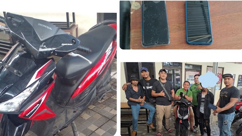 Aksinya Terekam CCTV, Remaja 16 Tahun Curi Motor dan 2 HP di Manado Ditangkap Polisi