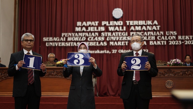 Tiga Calon Rektor Paparkan Rencana Capaian UNS Sebagai World Class University