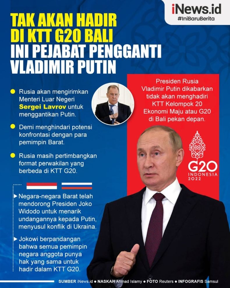 Infografis Vladimir Putin Batal ke Bali, Ikuti G20 Virtual