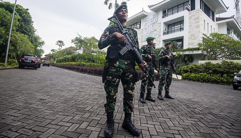 TNI Jaga Ketat Kawasan Nusa Dua Bali  - Bagian 1