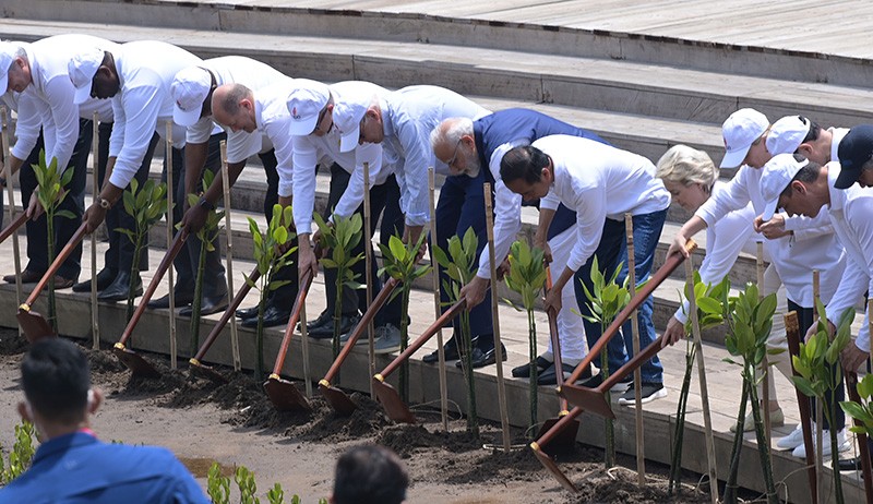 Presiden Jokowi Ajak Pemimpin Negara Anggota G20 Tanam Mangrove - Bagian 3