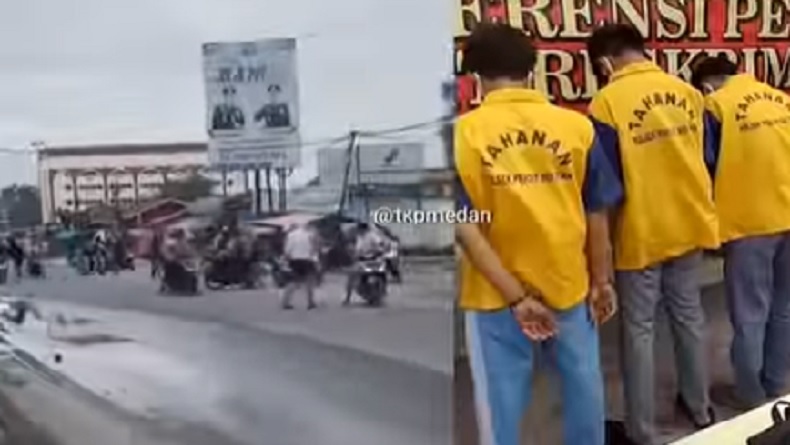 Modus Konvoi, 4 Anggota Geng Motor Bawa Kabur Kendaraan Musuh di Medan