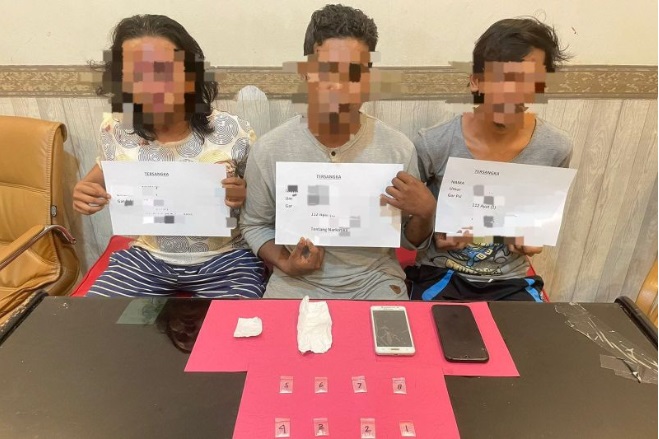 3 Pengedar Narkoba di Jambi Ditangkap Polisi, 8 Paket Sabu Diamankan