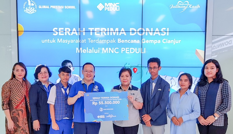Global Prestasi School Percayakan Donasi Gempa Cianjur melalui MNC Peduli - Bagian 2