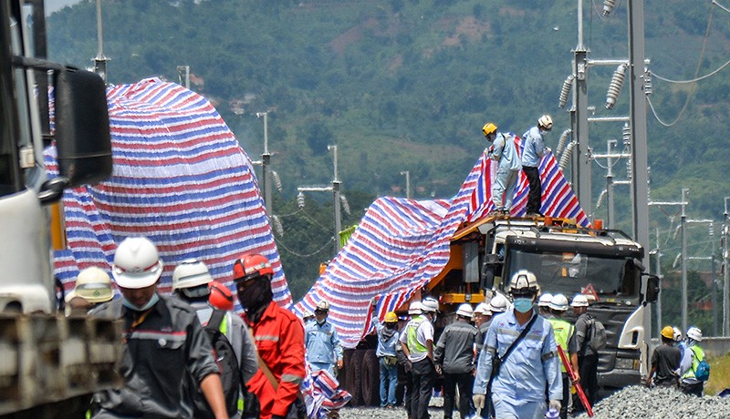 Foto-Foto Kecelakaan Kereta Teknis KCJB, 2 Pekerja China Tewas - Bagian 4